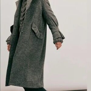 Free People Gray Long Coat